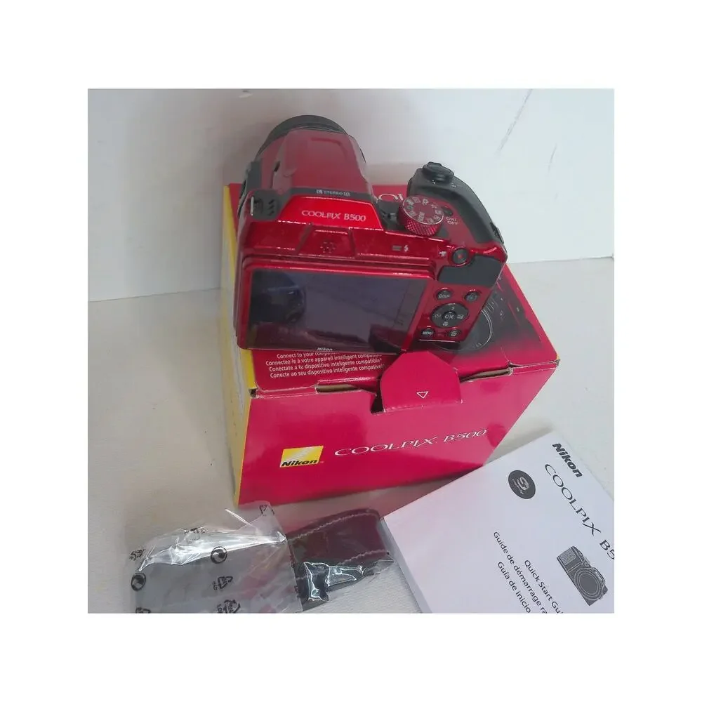 Nikon CoolPix B500 Red Camera Parts or Repair READ AS IS